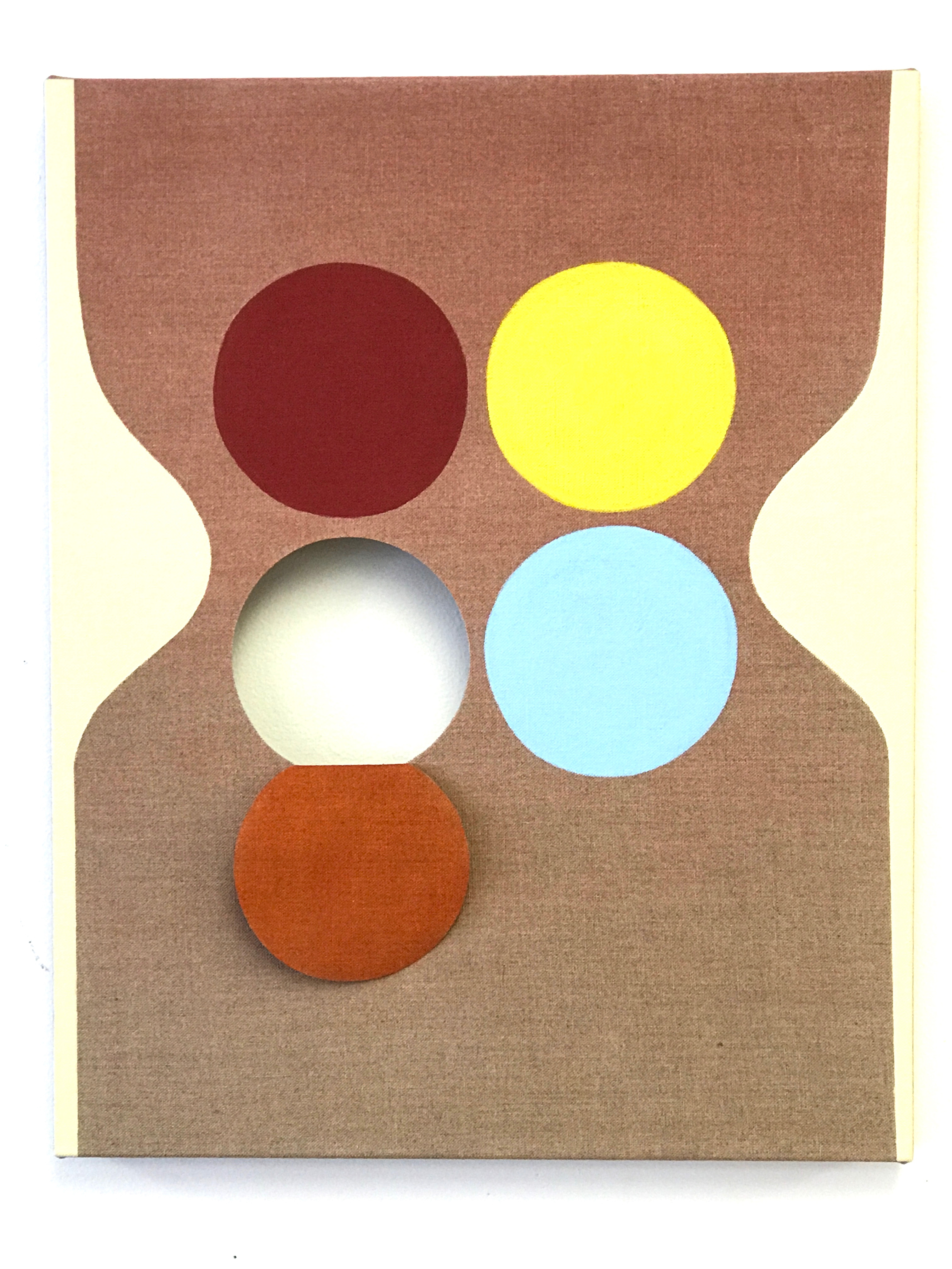 Linda King Ferguson, Equivalence 76, oil, acrylic, and acrylic stain on cut stretched linen, 20” x 16”, 2020