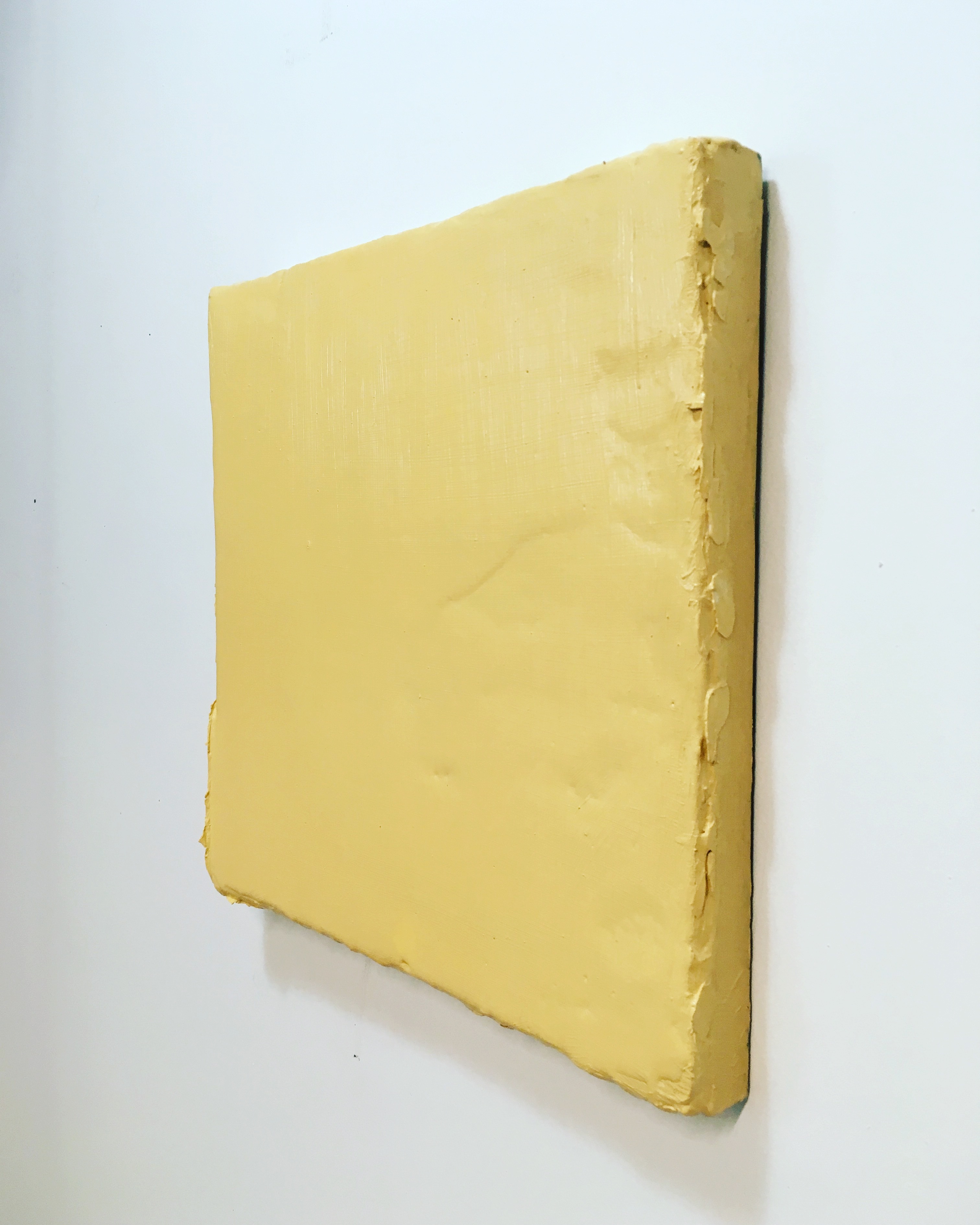 John Tallman, Untitled (yellow), acrylic on urethane plastic on wood panel, 2017