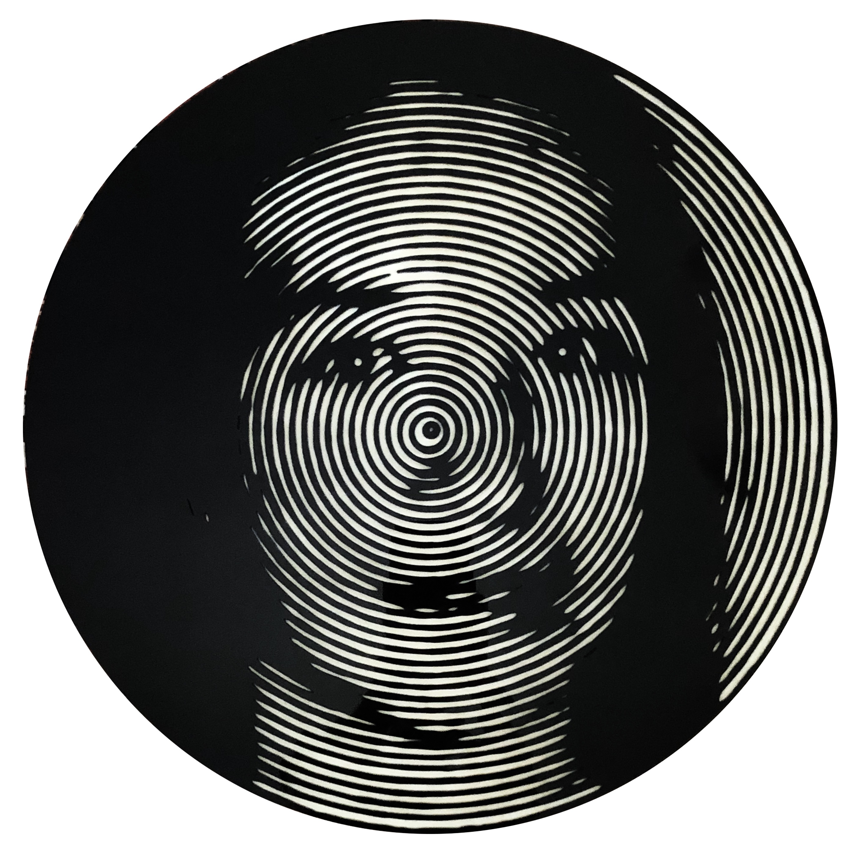 Nelson Gutierrez, Gloria Estela Lizarazo, 2019, 24 inches in diameter, Plexiglass and MDF