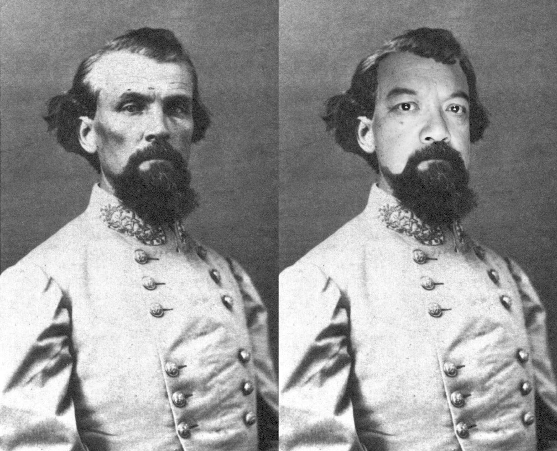 Richard Lou, 2016, the artist as Confederate General Nathan Bedford Forrest, stereoscope photo