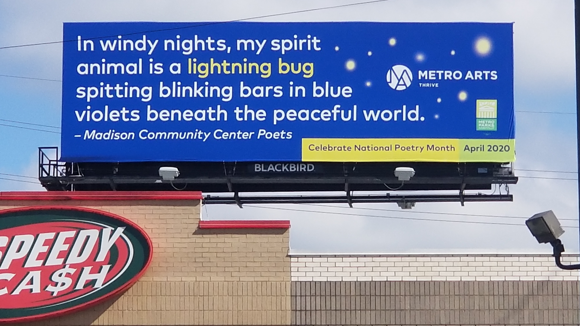 Pikes Project Poetry Billboard, 2020, Commercial Billboard, 14 X 48 ft 