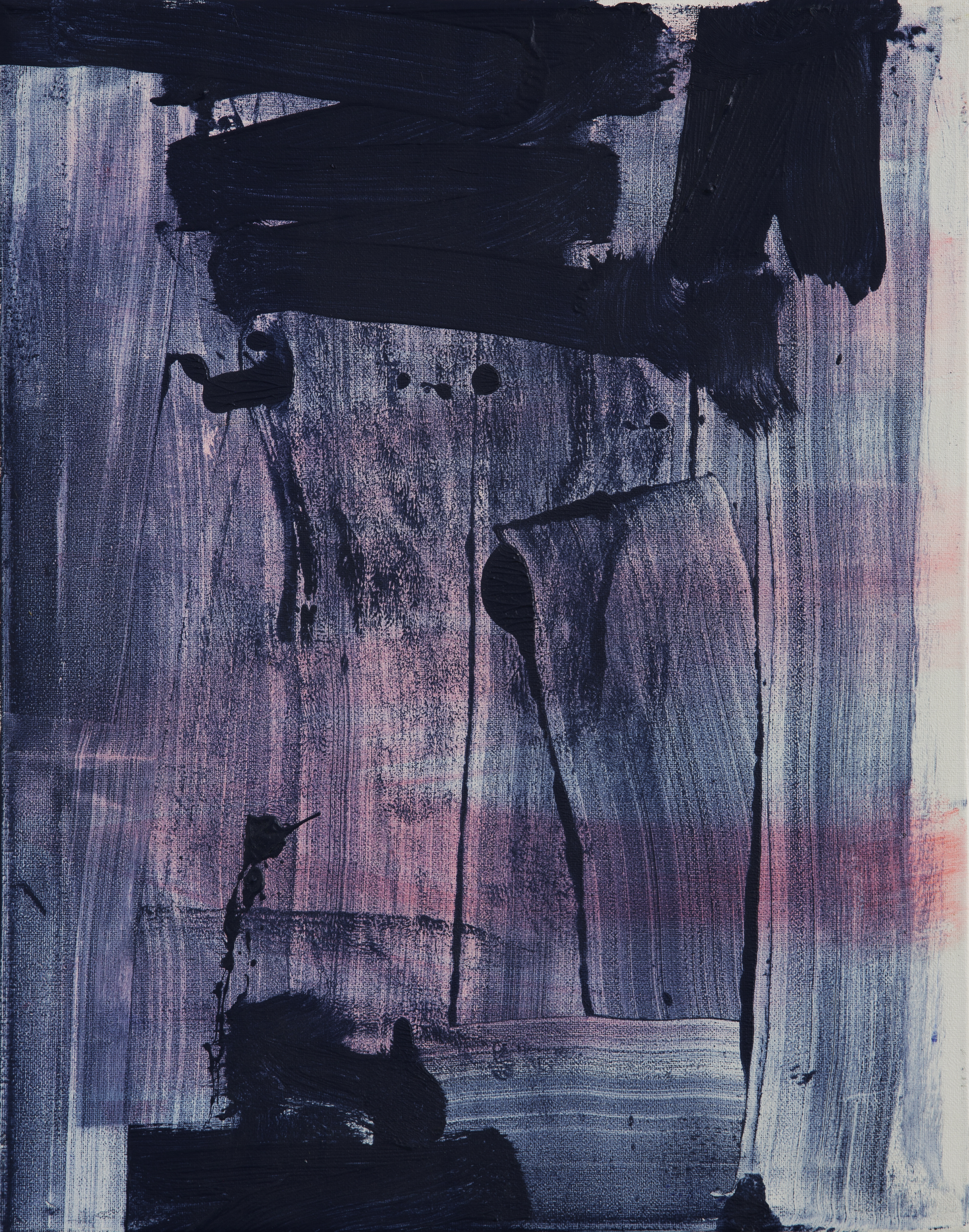 KJ Schumacher, Untitled (blue/pink), oil on canvas, 14 x 11 in, 2020