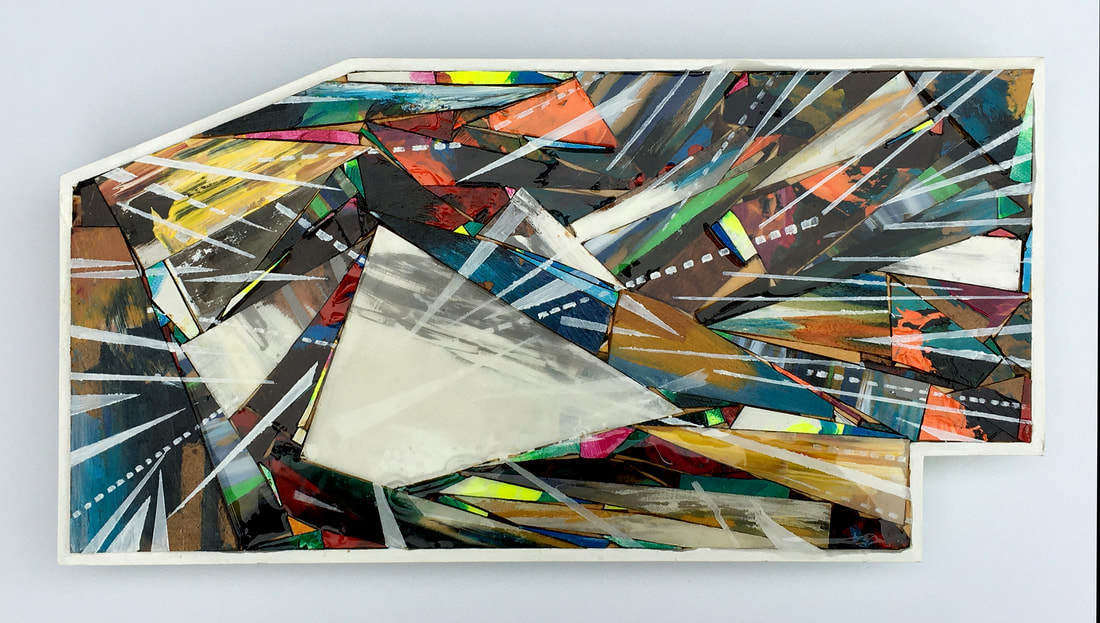 Sisavanh Phouthavong, Indirect Traffic: Secret War on Laos #8, resin, wood, tape, acrylic paint, 18" x 6", 2020