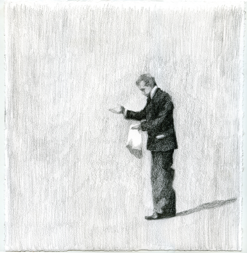 Nelson Gutierrez, In Memoriam. Life goes on, 2019, 28 drawings total at 11 x 11 inches each, graphite on paper