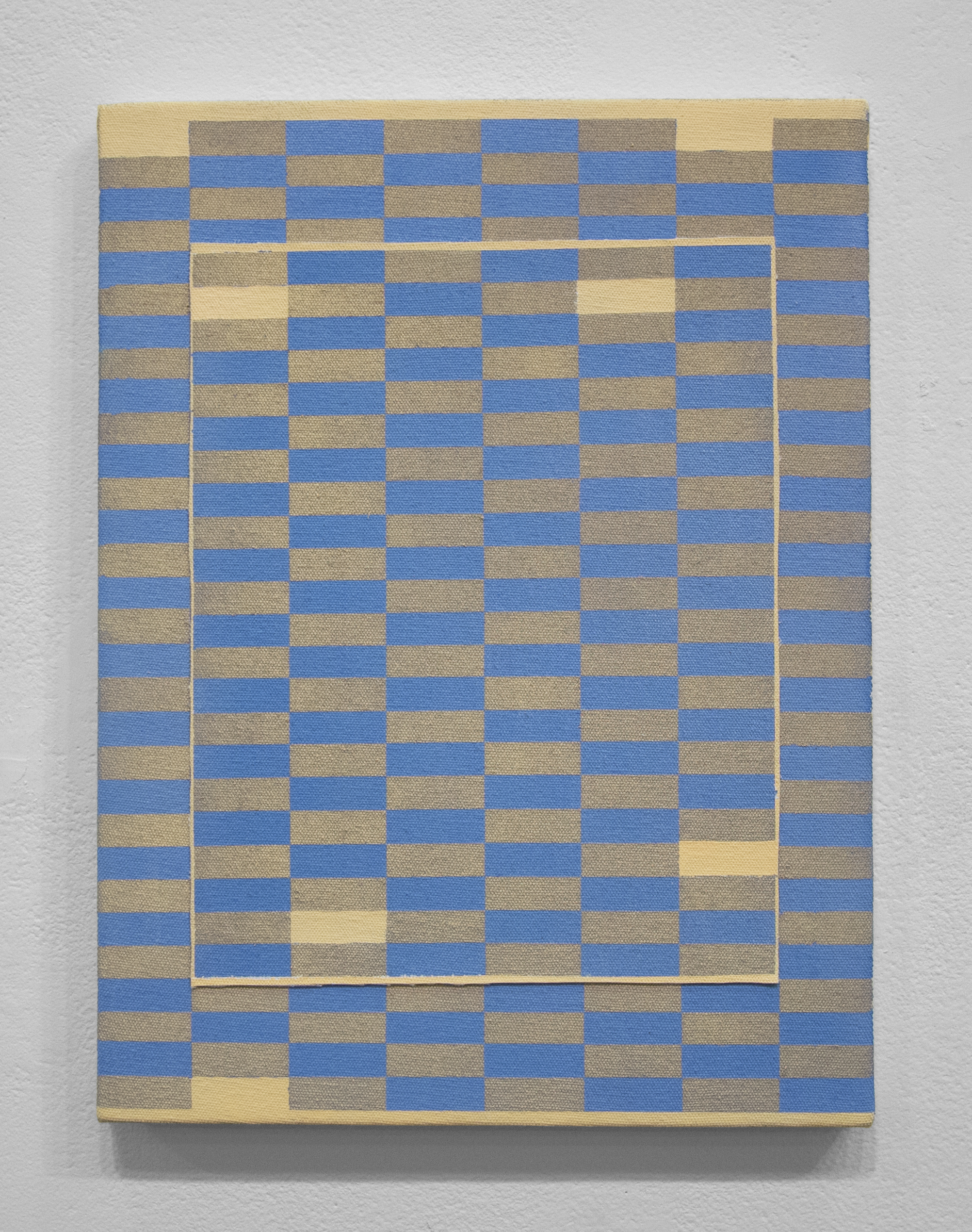 Eric Cagley, Blue Yellow, Acrylic on Canvas, 16 x 12 inches, 2015