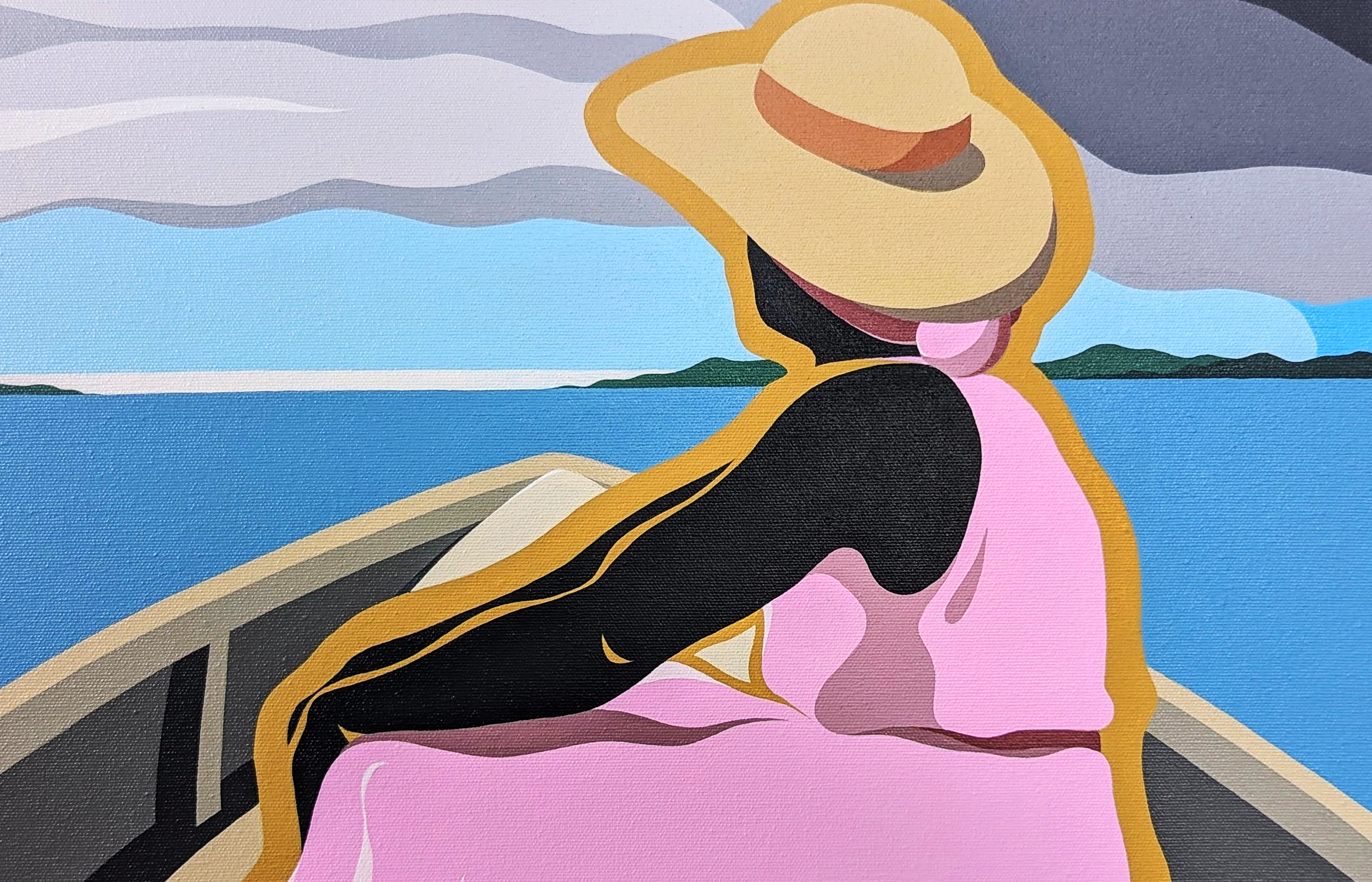 Carl E. Moore, Passing Storm Over the Mississippi, 2023, acrylic on canvas, 16" x 20" Carl E. Moore, Passing Storm Over the Mississippi, 2023, acrylic on canvas, 16" x 20"