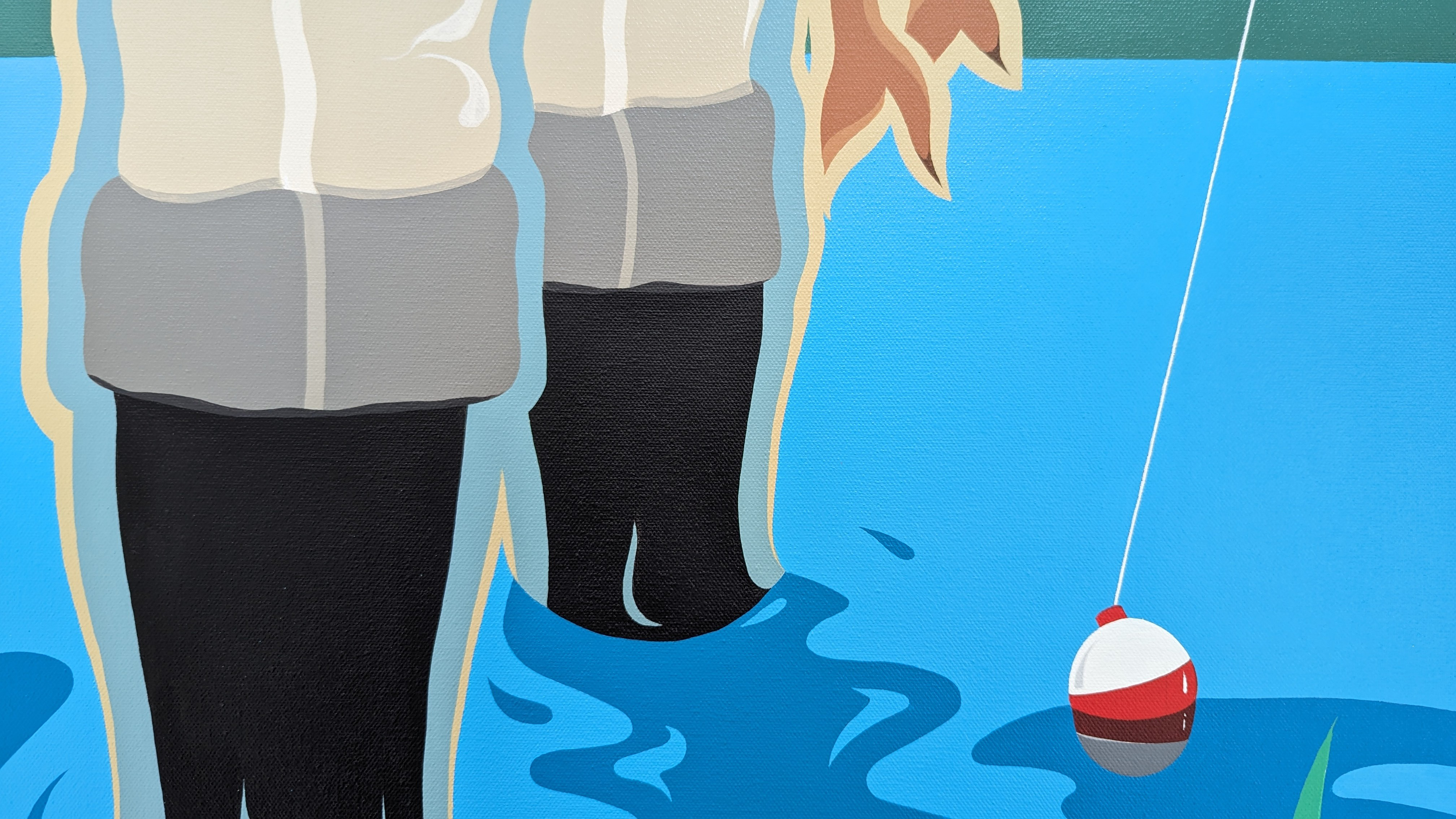 Carl E. Moore, To Teach a Man to Fish, 2023, acrylic on canvas, 16" x 20" Carl E. Moore, To Teach a Man to Fish, 2023, acrylic on canvas, 16" x 20"