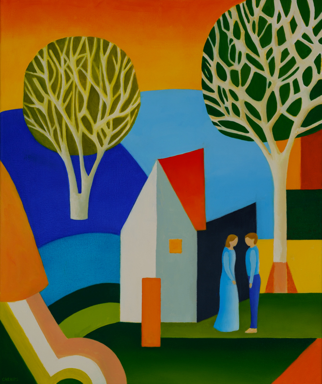 Nancy Cheairs, Conversation, 2022, 24" x 20"