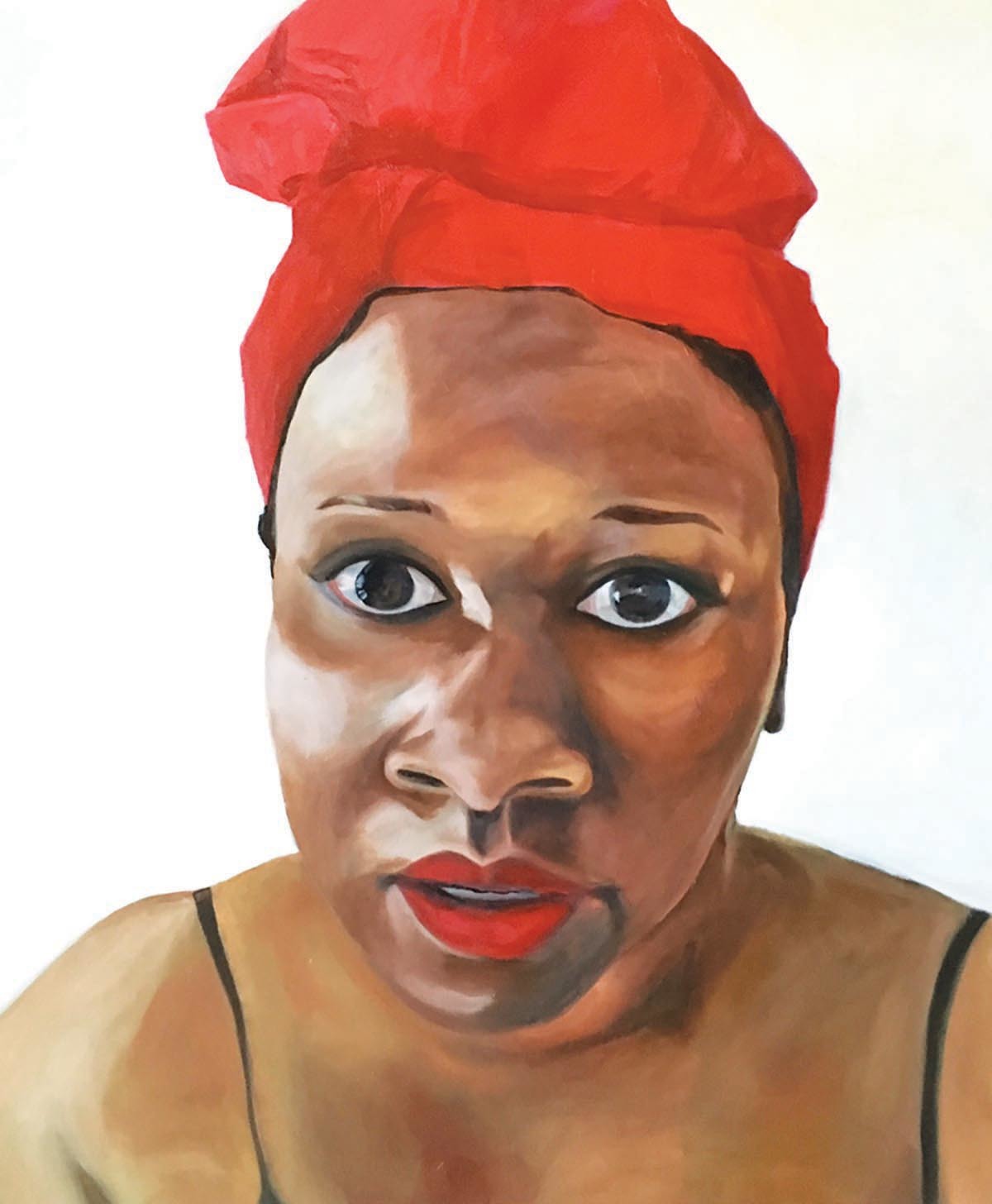 Donna Woodley, Kelsheika, 2016, oil on canvas, 30 x 36"