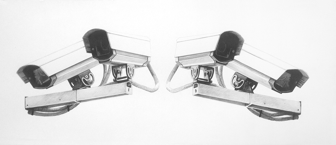 Nelson Gutierrez, CCTV. Ink and pencil on paper, 2014. Nelson Gutierrez, CCTV. Ink and pencil on paper, 2014.