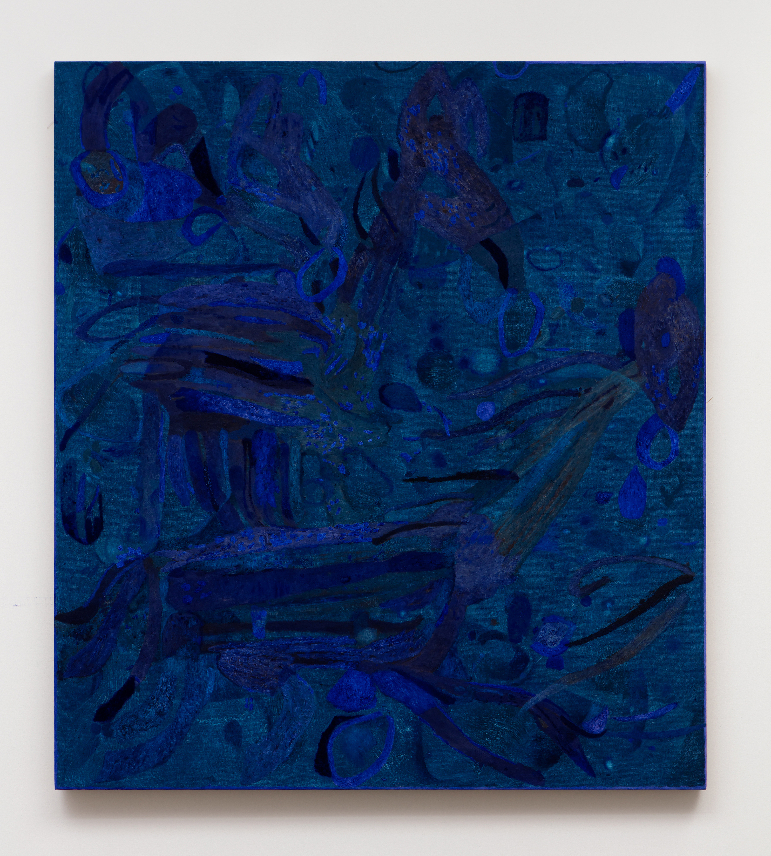 Clare Grill, Jellyfish, 2016, oil on linen, 49" x 44”