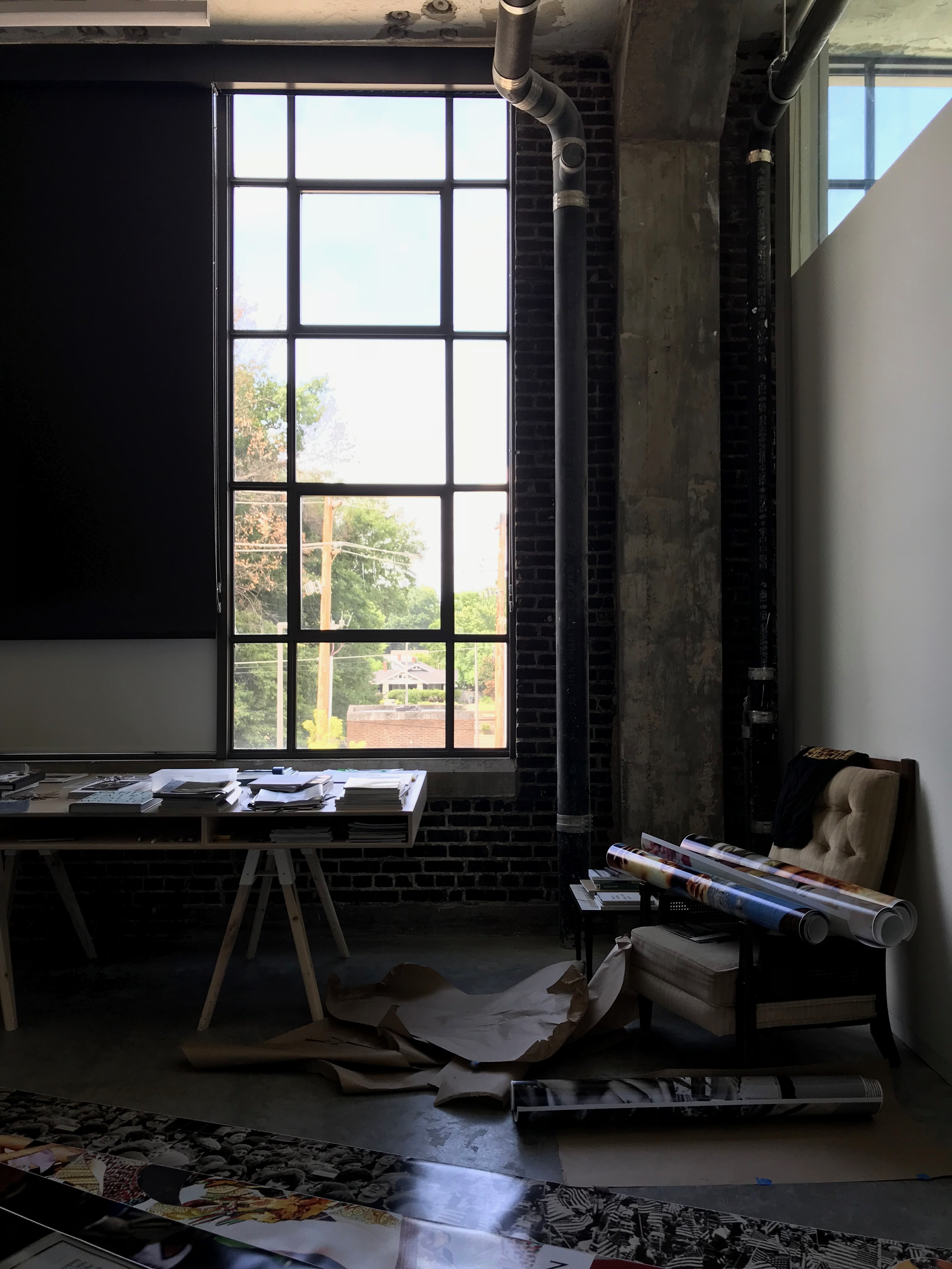 Lester Merriweather, Studio Visit, Crosstown Arts Residency Program, July 2018