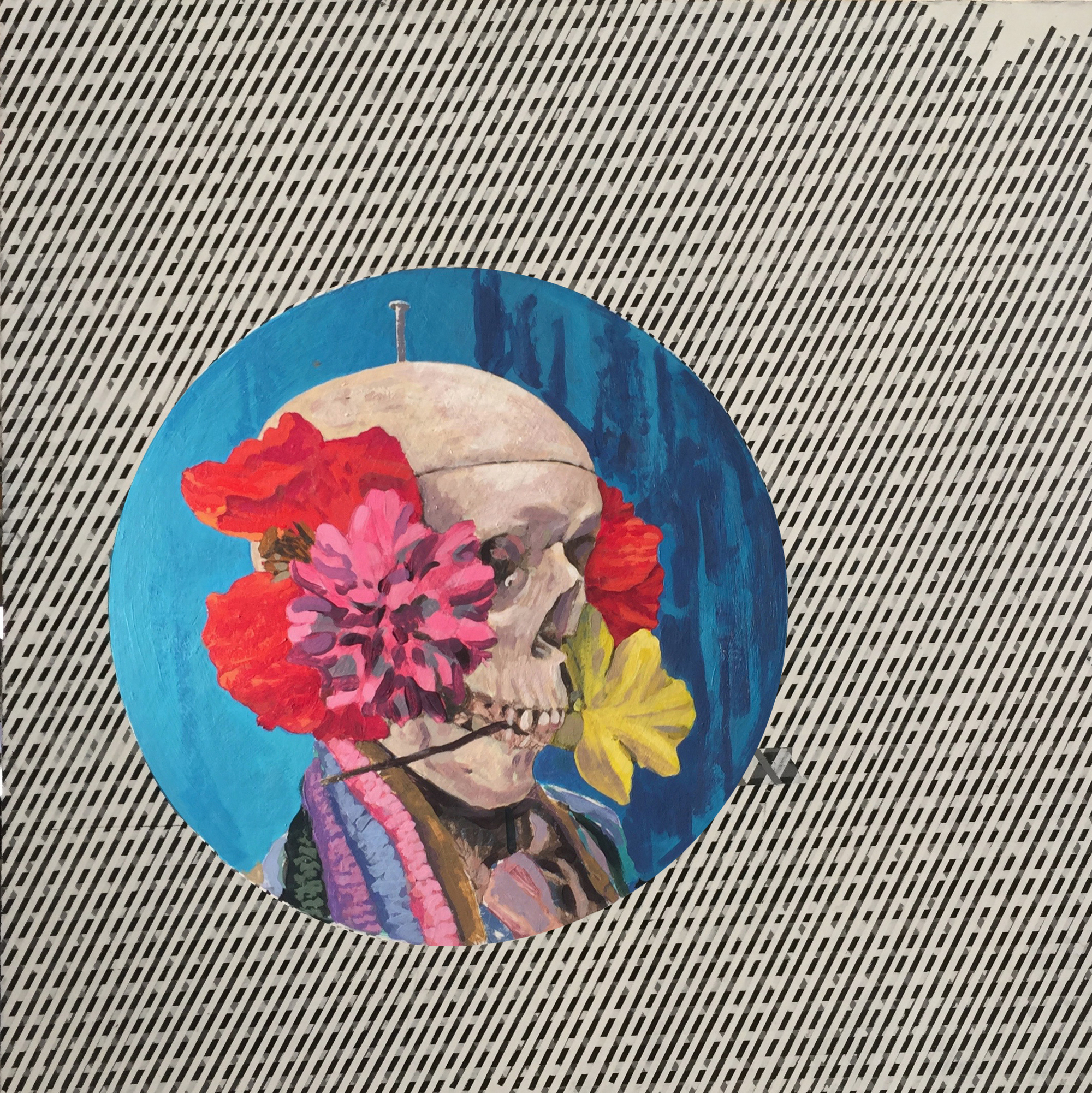 Heath Montgomery, Memento Mori - Flowers, 2022, acrylic on panel