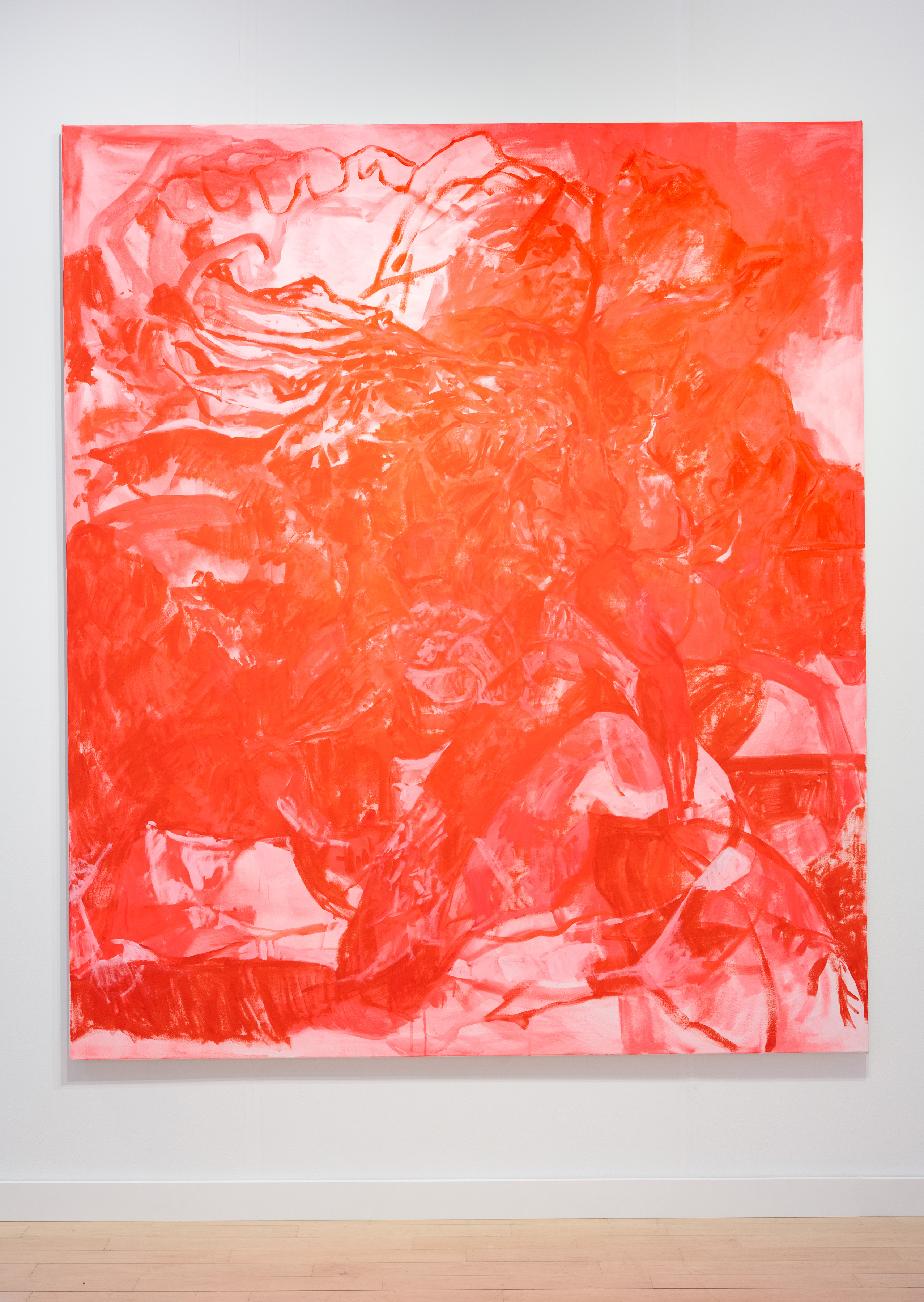 Katie Thompson Murphy, Flaming and Apparent, 2025, acrylic and flashe on canvas, 84 x 72 inches