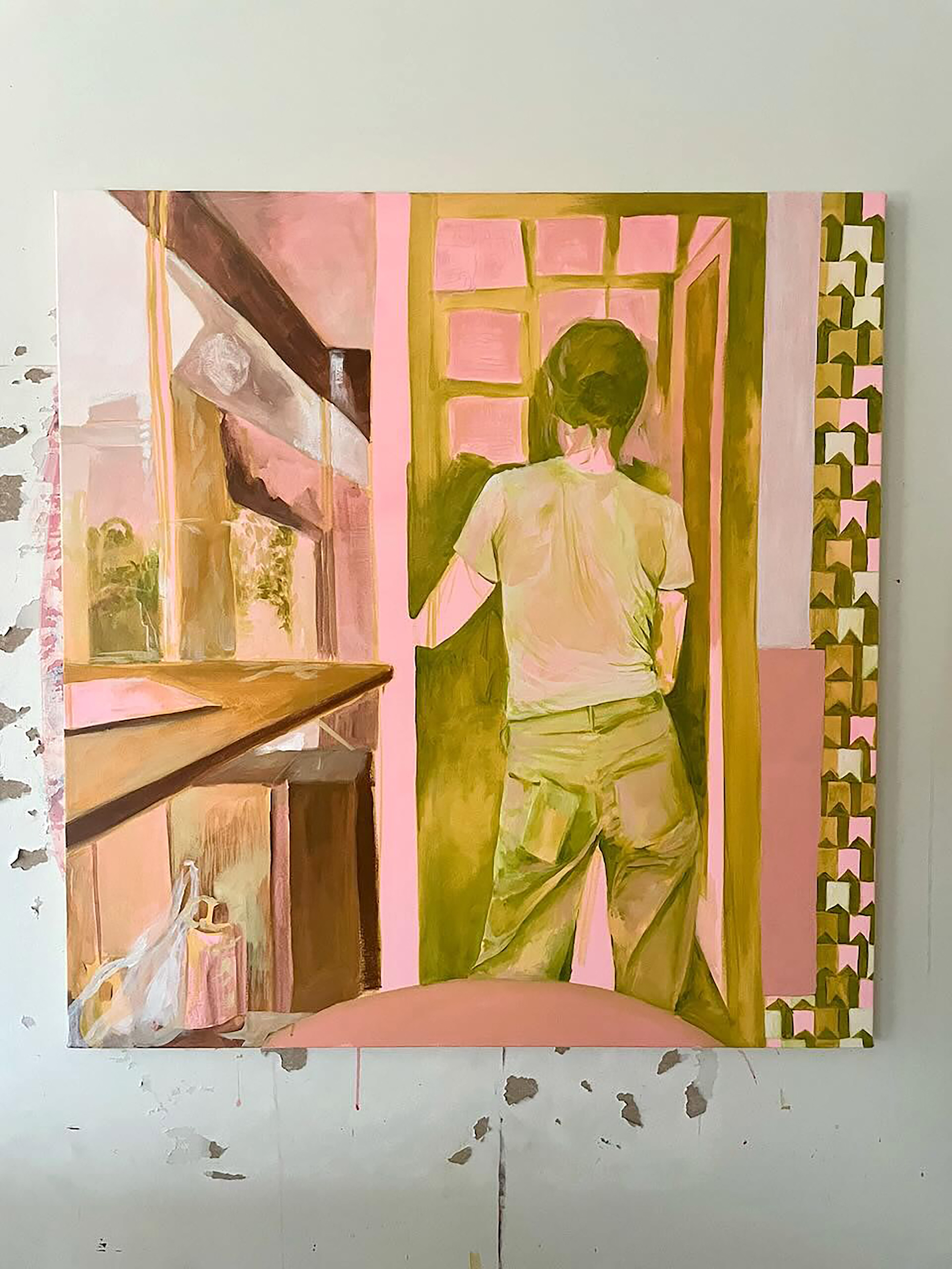 Katie Thompson Murphy, Sunday Brunch, 2026, acrylic on canvas, 42 x 44 inches