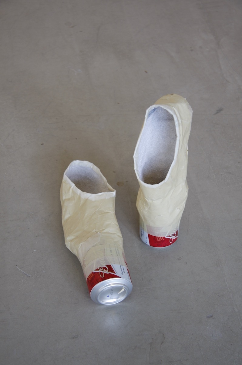 Joel Parsons, Pas de Bud, beer cans, socks, tapes, 8 x 4 x 4 inches, 2012 - present