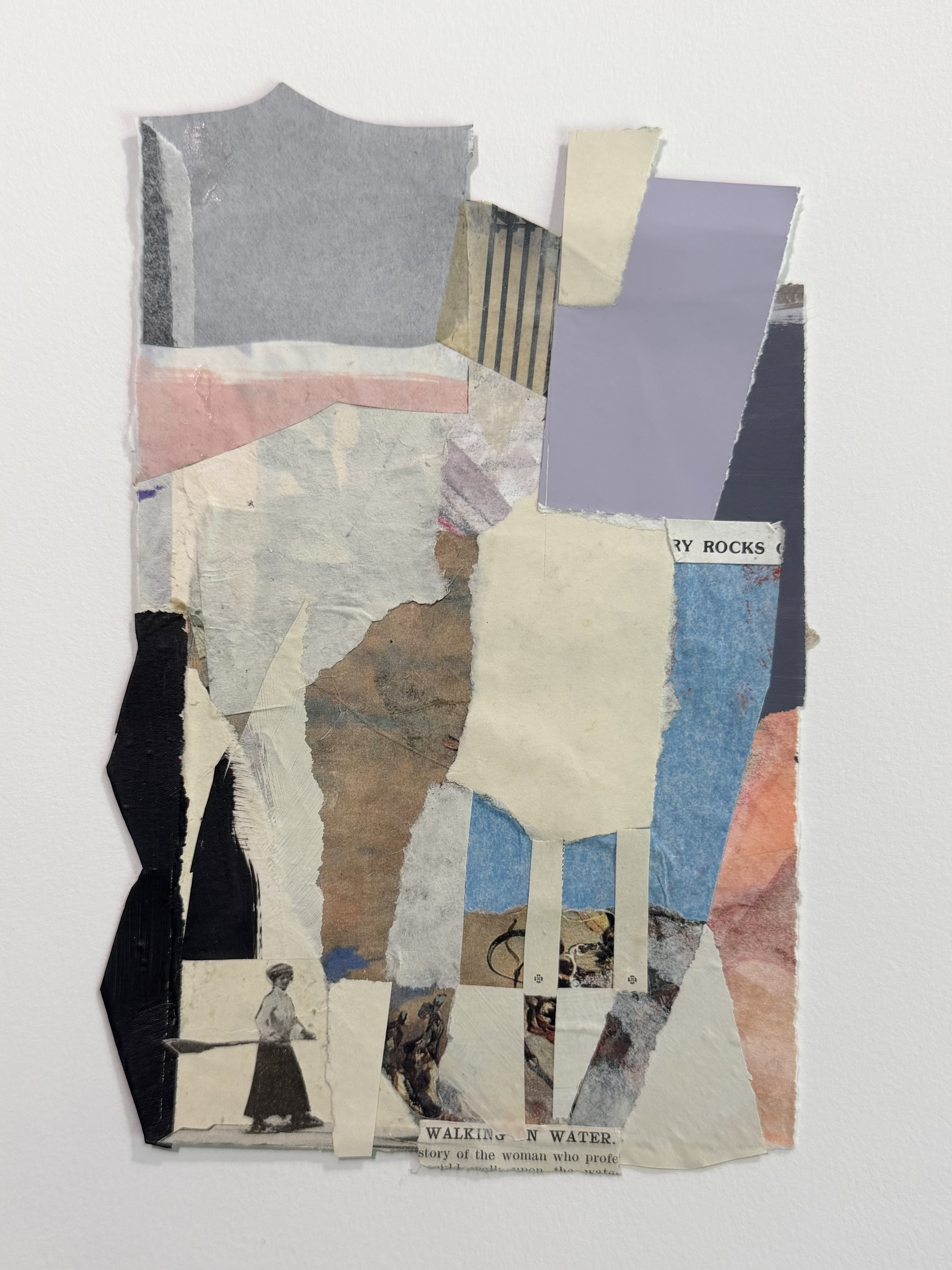Tony Sobota, sketchbook page, mixed media collage, 6" x 8"