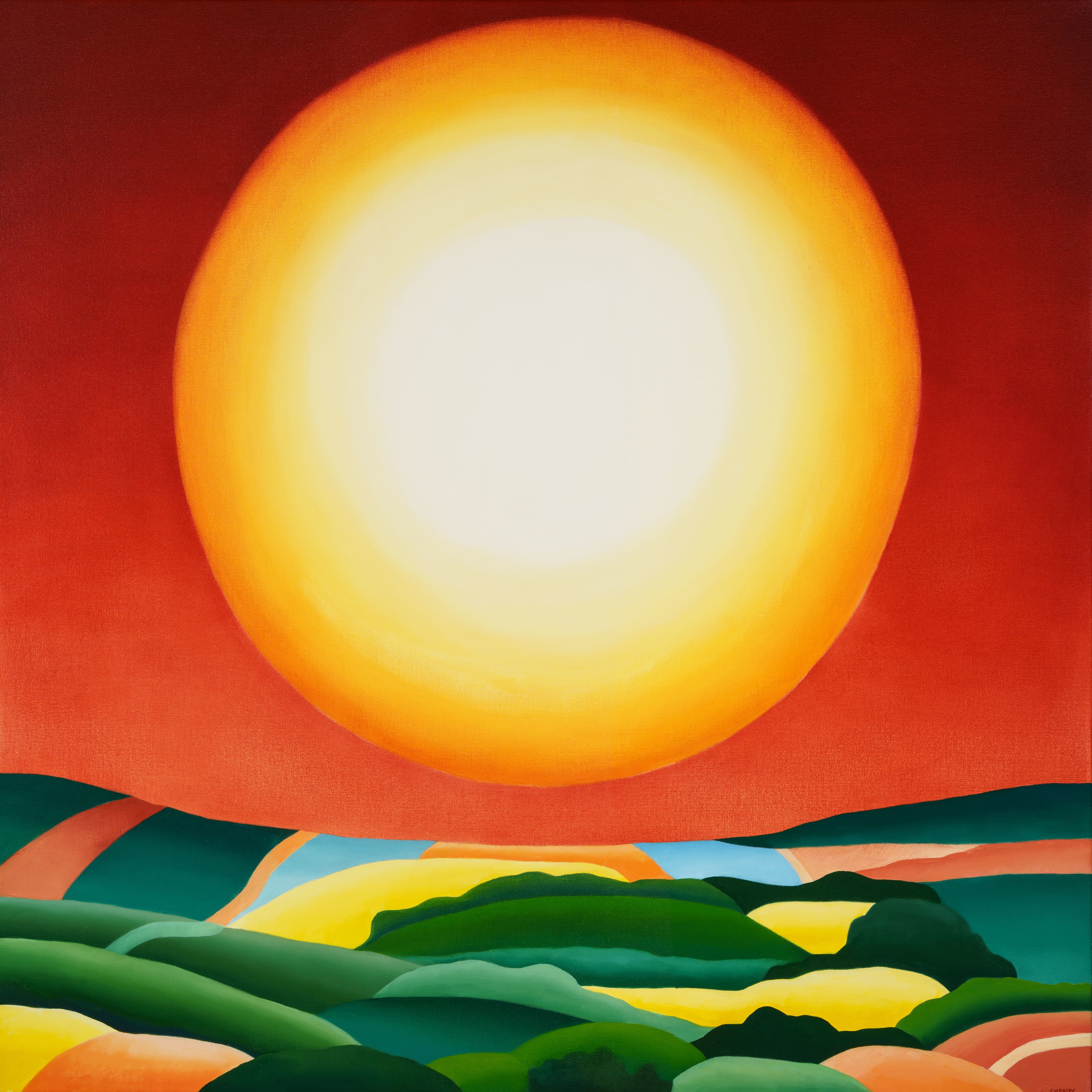 Nancy Cheairs, Sun, 2023, 40" x 40"