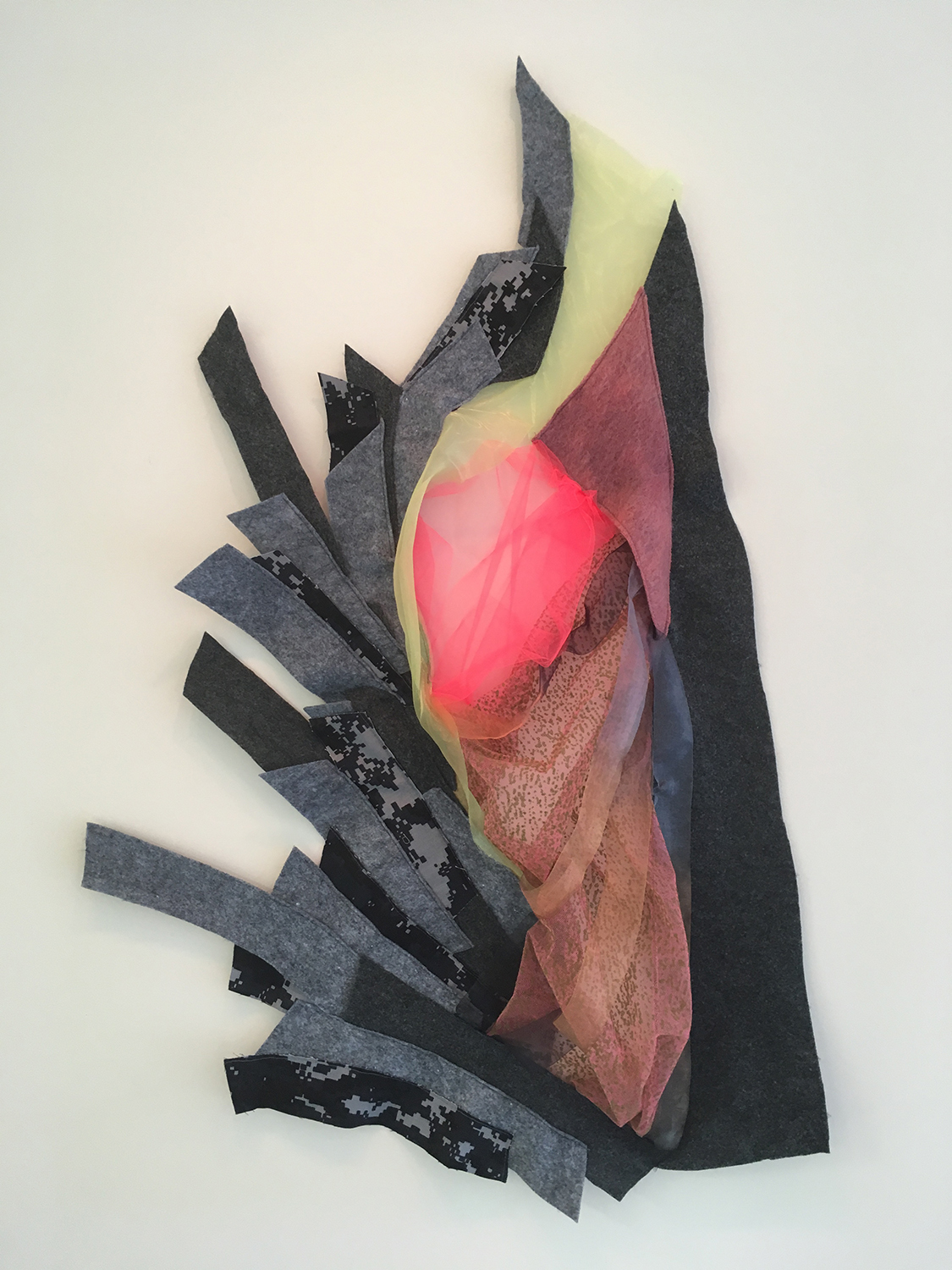 Jessie Van der Laan, fibrous integument 3, 2017, mixed fabrics