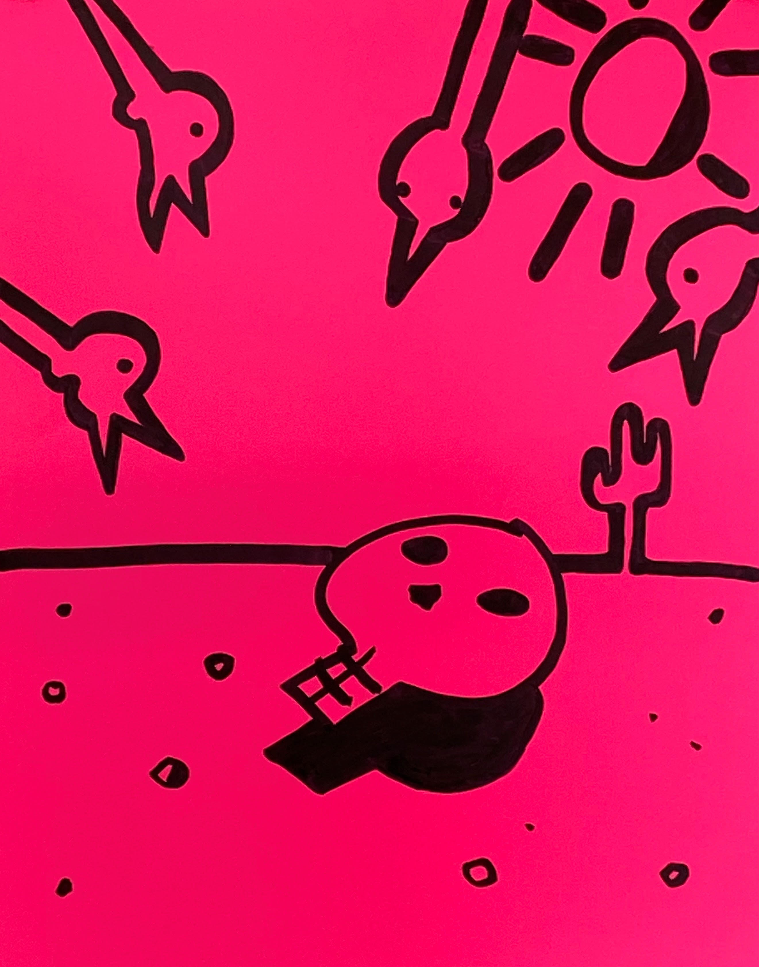 Lain York, Squawk, 2025, ink on acid-free paper, 30 x 22 inches Lain York, Squawk, 2025, ink on acid-free paper, 30 x 22 inches