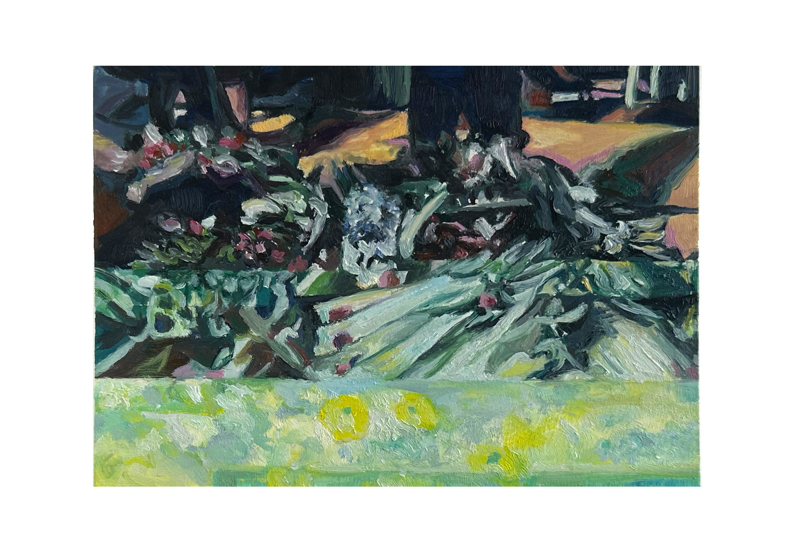 Sisavanh Phouthavong, Whispers of Hope, 5”x7” each, framed 6”x8”, oil on board, image taken by the artist