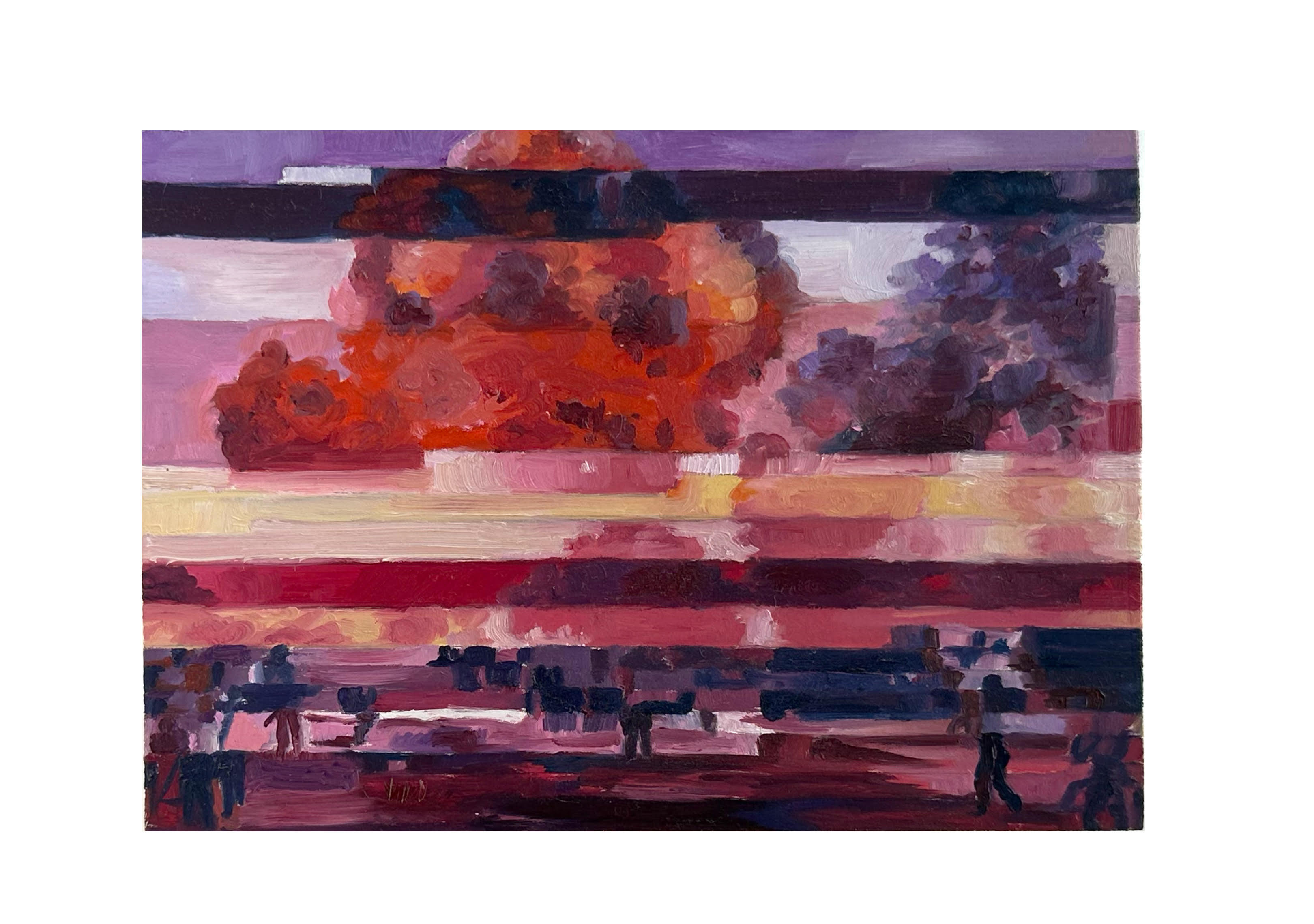 Sisavanh Phouthavong, Whispers of Hope, 5”x7” each, framed 6”x8”, oil on board, image taken by the artist